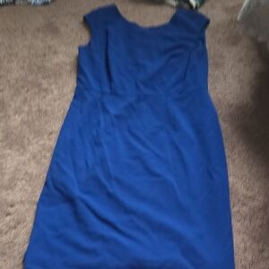 Elegant Blue Sleeveless Dress